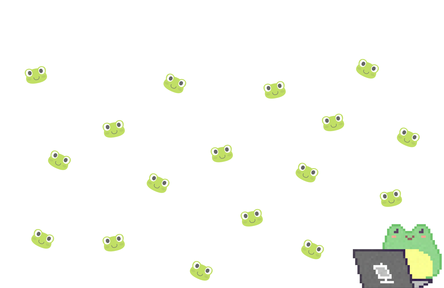 backdrop of coding frog